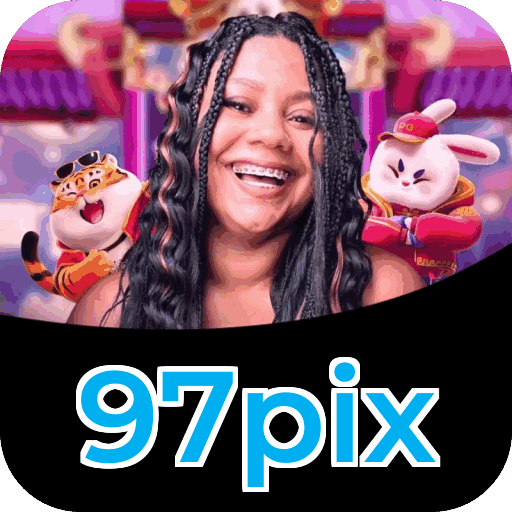 Interface do aplicativo 97pix mostrando jogos disponíveis no iOS e Android