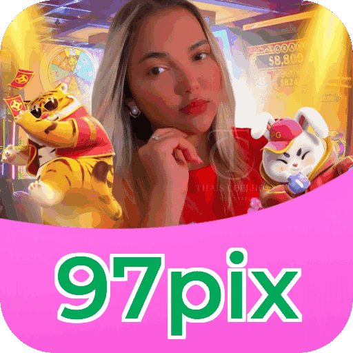 Catálogo slots 97pix mostrando top jogos Gates Olympus Sweet Bonanza Fortune Tiger Big Bass volatilidade RTP